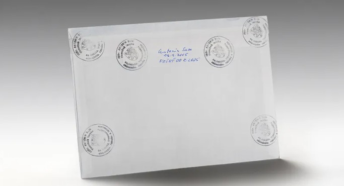 Obálka s poslednými slovami Tomáša Garrigue Masaryka